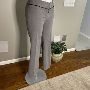 LOFT Black and White Checkered Trousers